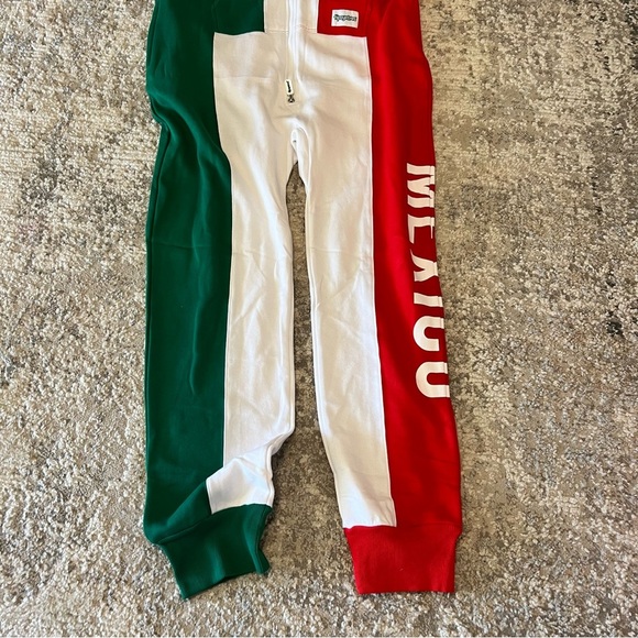 Tipsy Elves Novelty Jumpsuit Mexico Long Sleeve Onesie Large Logo Flag Eagle Men - Picture 7 of 11